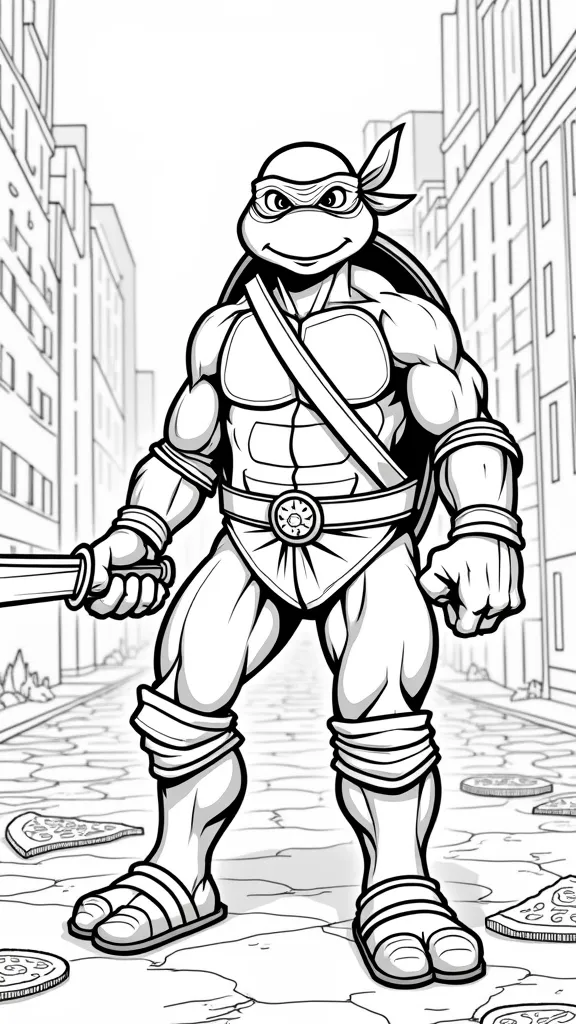 tmnt raphael coloring pages